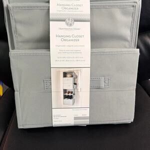 New Huntington Home Hanging Closet Organizer in gray.